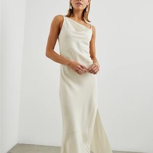 Rails Cream One Shoulder Dress
